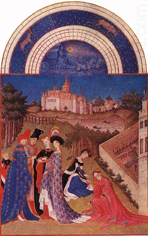 LIMBOURG brothers Les trs riches heures du Duc de Berry: Avril (April) tg china oil painting image